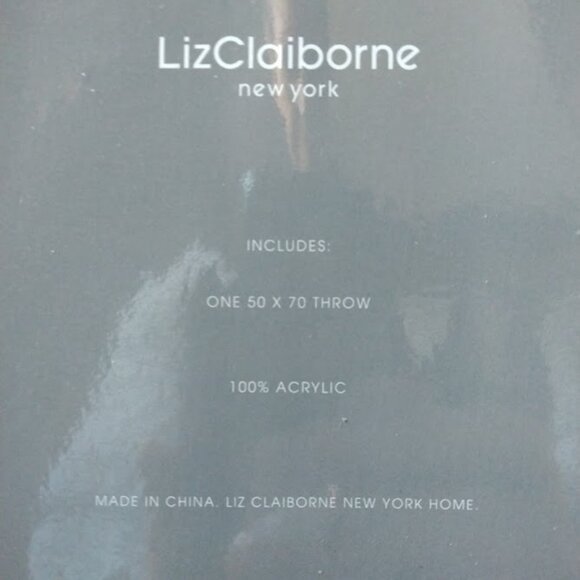 NWT Liz Claiborne NY~Brown & Purple Fair Isle Decorative Throw Blanket 50 x 70 - Picture 3 of 6